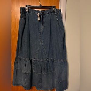 COPY - Denim prairie skirt